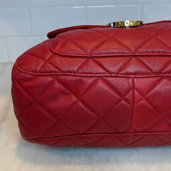 Michael Kors Bag Purse Handbag Leather Fulton Quilted Soft Crossbody Satchel Bag - Picture 10 of 16